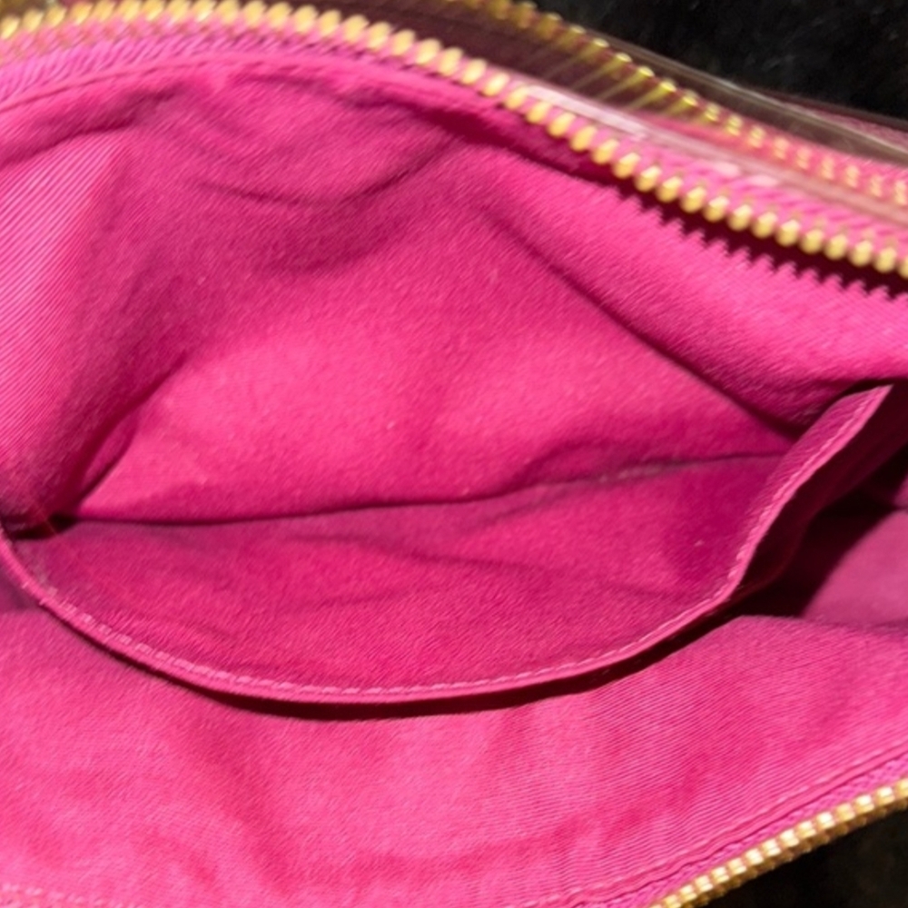 COACH Carrie Raspberry Pebbled Leather Crossbody Bag - Picture 12 of 16